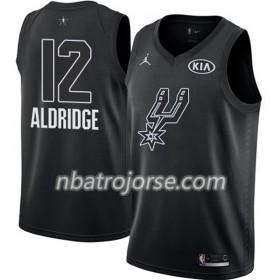 Män San Antonio Spurs Tröja LaMarcus Aldridge 12 2018 All Star Jordan Brand Svart Swingman